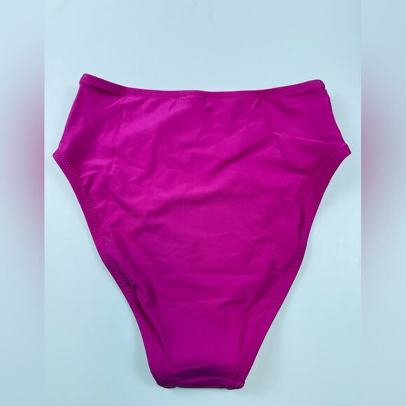 NWT J. Crew Bikini Bundle Radiant Fuscia Square Neck Top and 2 Bottoms Size XS - Picture 8 of 9